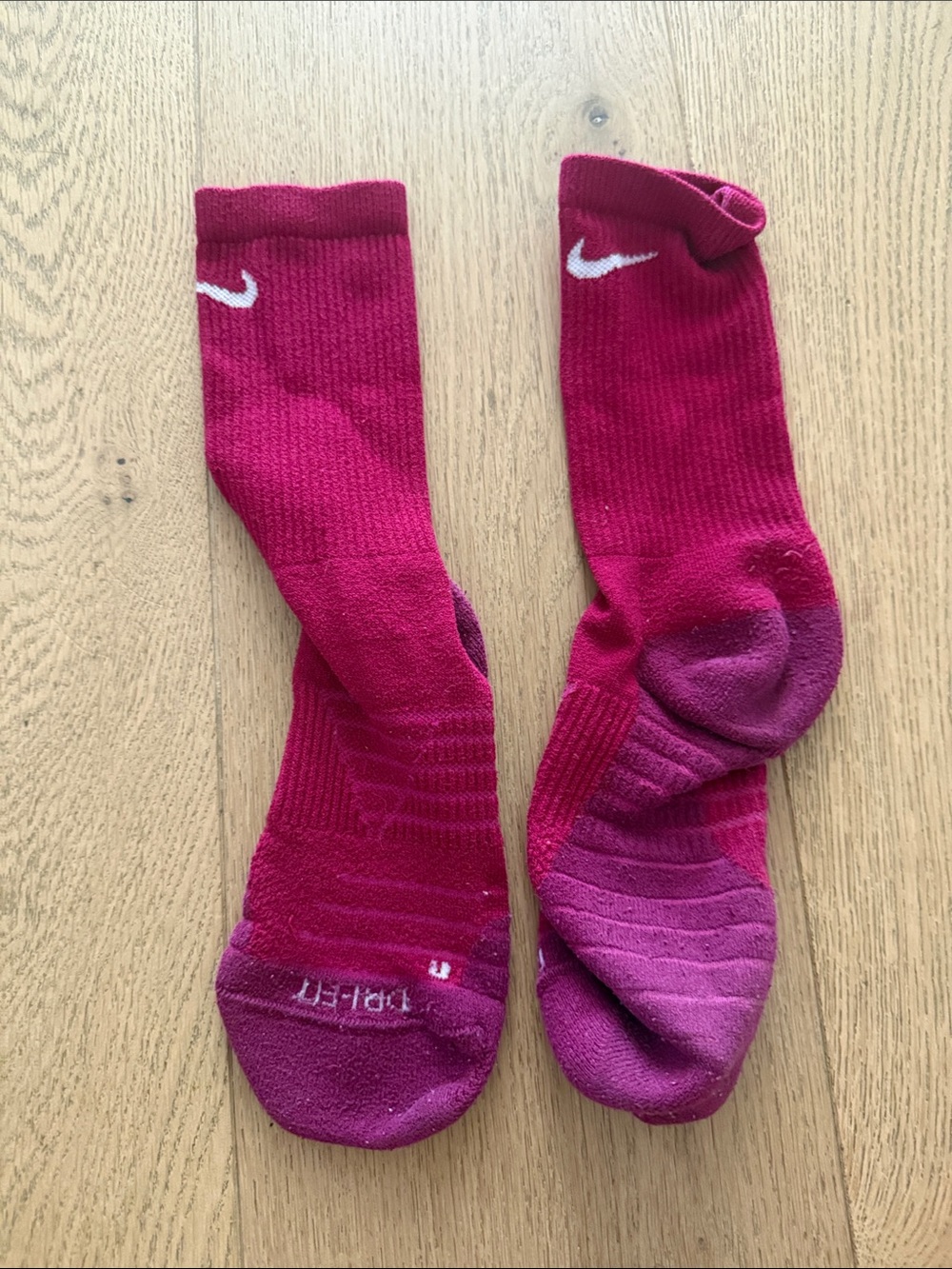 Nike Crew Athletic Socks in Raspberry and Magenta